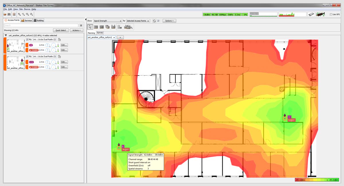 Ekahau Site Survey 3D Planning